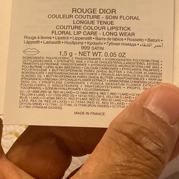 Dior - Three Pc. Travel Set | Luggage Tag, 999 Red Satin Lipstick & Polish - NIB - Picture 9 of 9